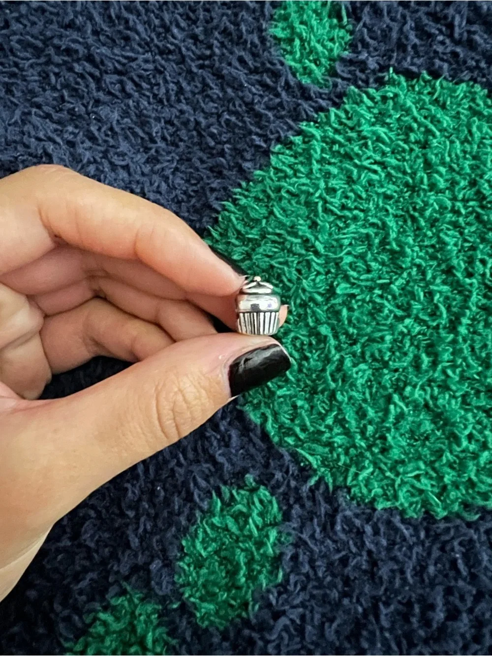 Silver Cupcake Charm- Pandora
